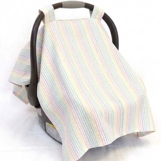 Pinstriped Multicolor Seersucker